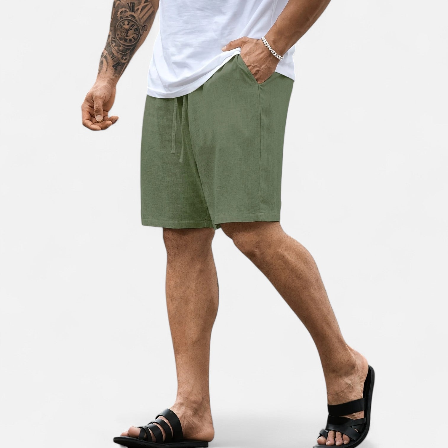 Dorevelle | Men’s Linen Blend Shorts – Riviera Resortwear