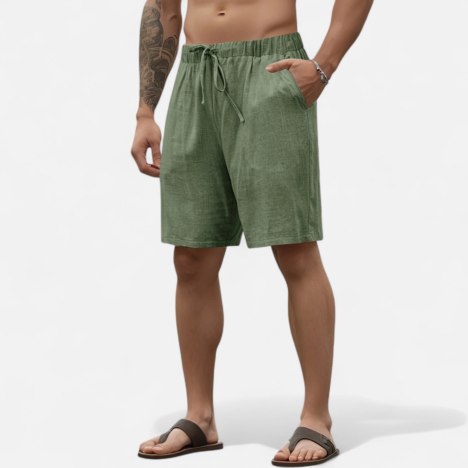 Dorevelle | Men’s Linen Blend Shorts – Riviera Resortwear