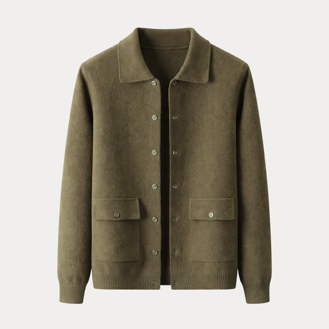 Cardigan Uomo Casual con Tasche Frontali