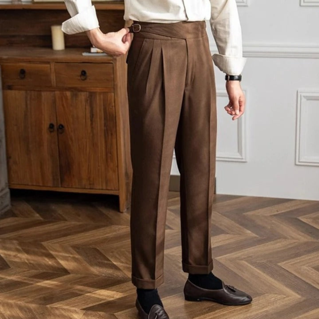 Men’s Formal High-Waisted Trousers