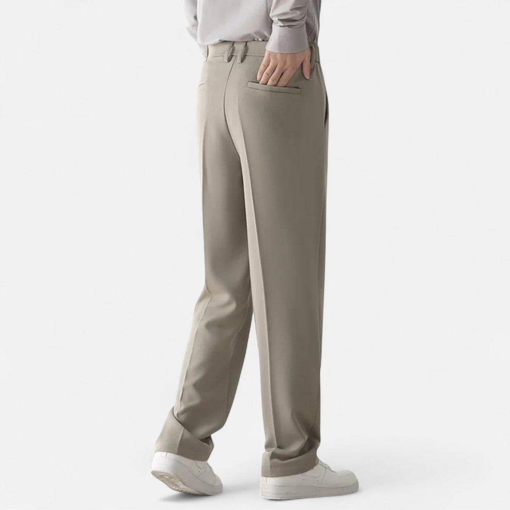 Dorevelle | Men’s Wide-Leg Trousers – Autumn Draped Elegance