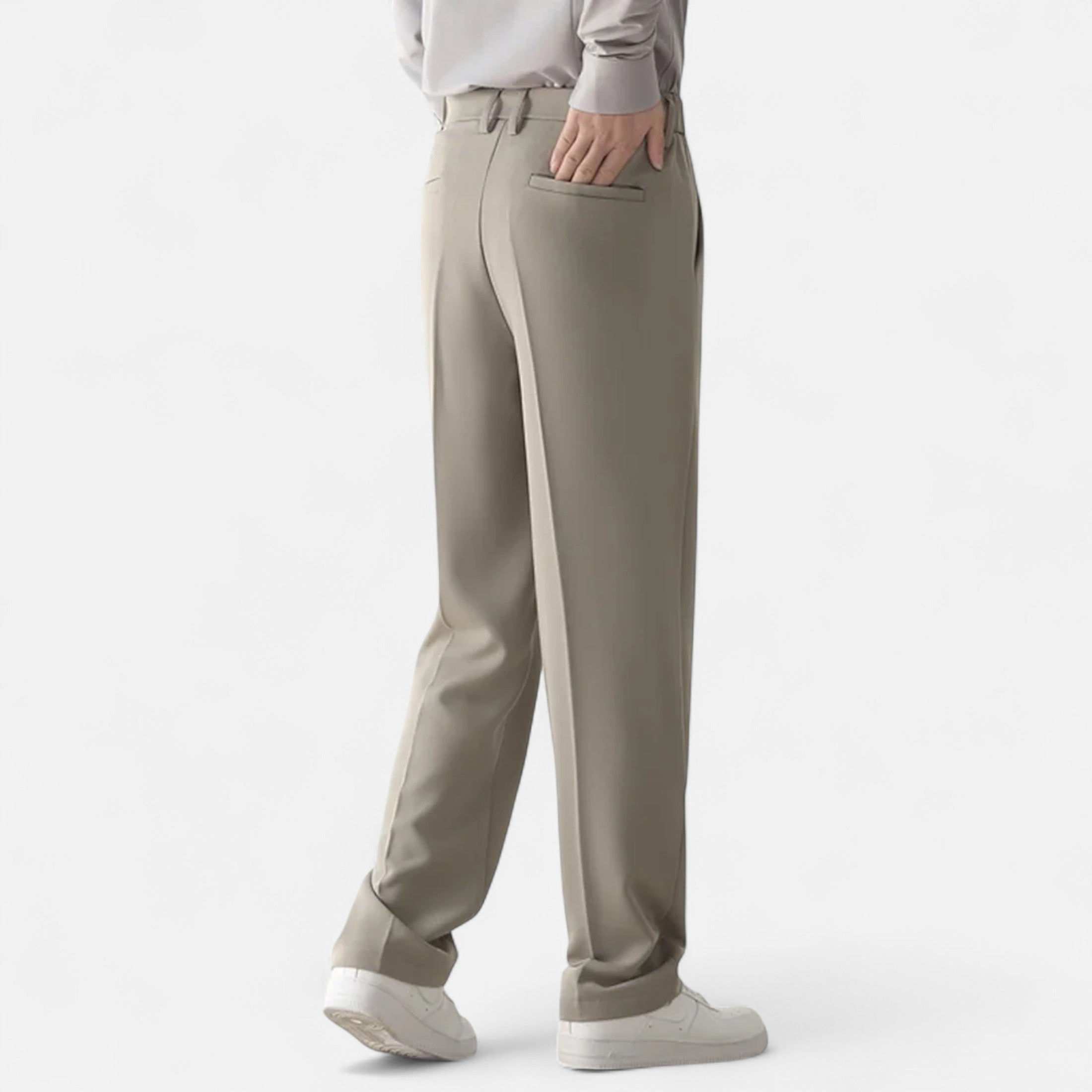 Dorevelle | Men’s Wide-Leg Trousers – Autumn Draped Elegance