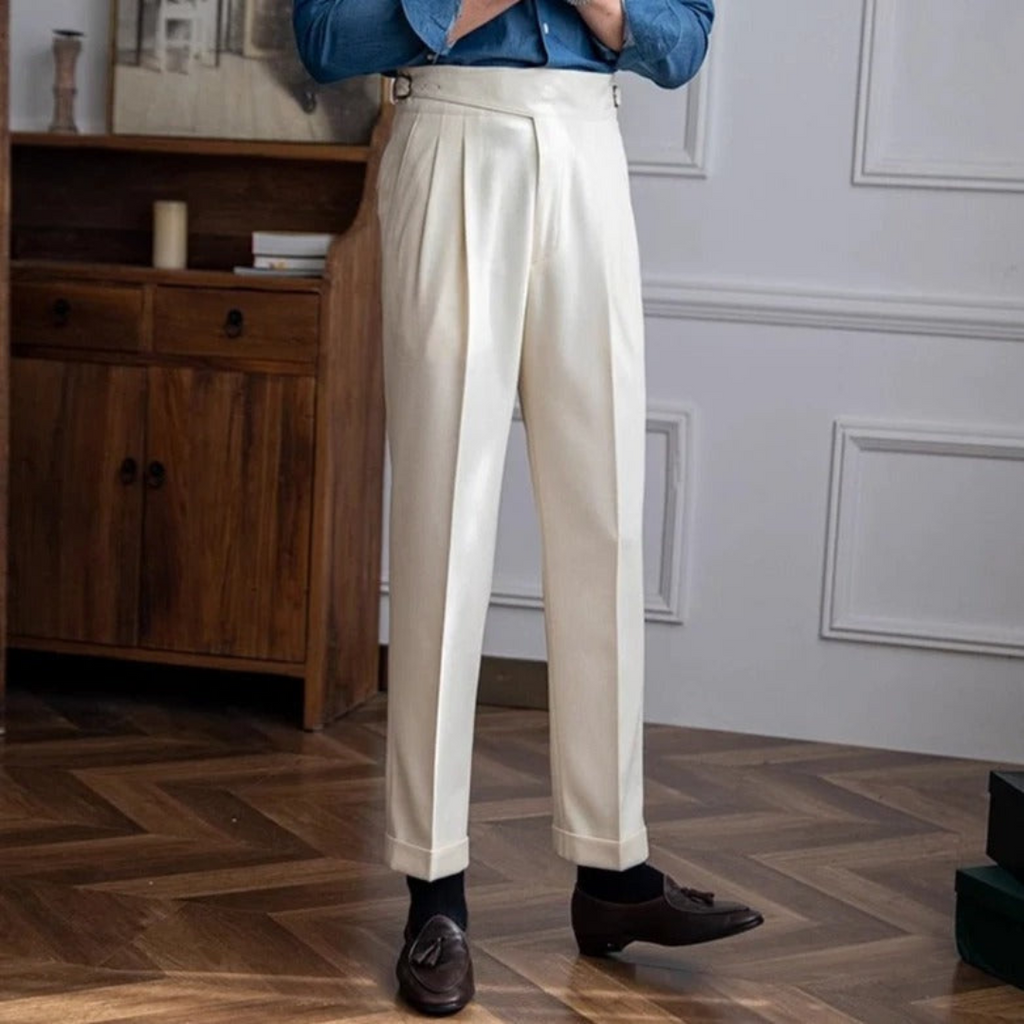 Men’s Formal High-Waisted Trousers