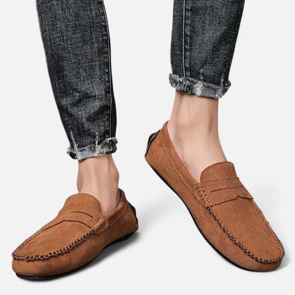 Dorevelle | Men's Leather Slip-On Loafers