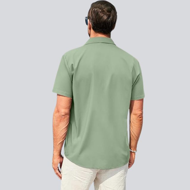 Casual Korte Mouwen Shirt | Kleurblok | Ademend & Comfortabel