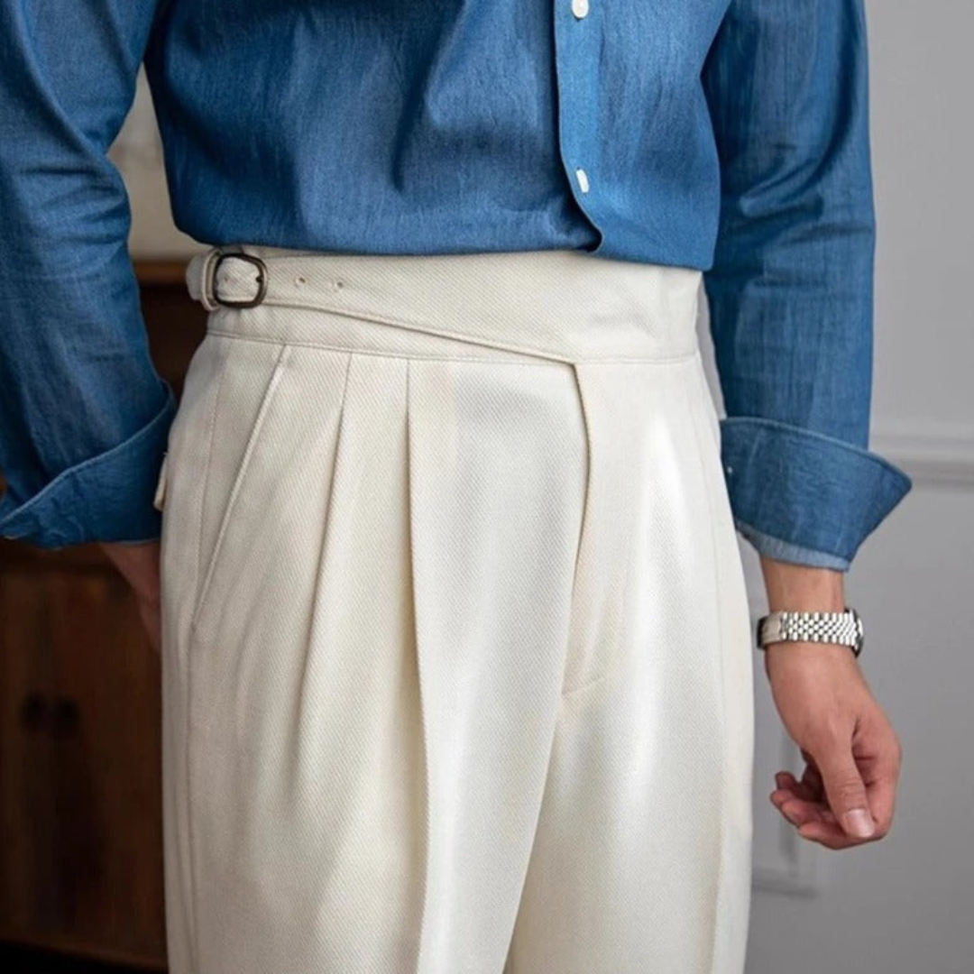 Men’s Formal High-Waisted Trousers
