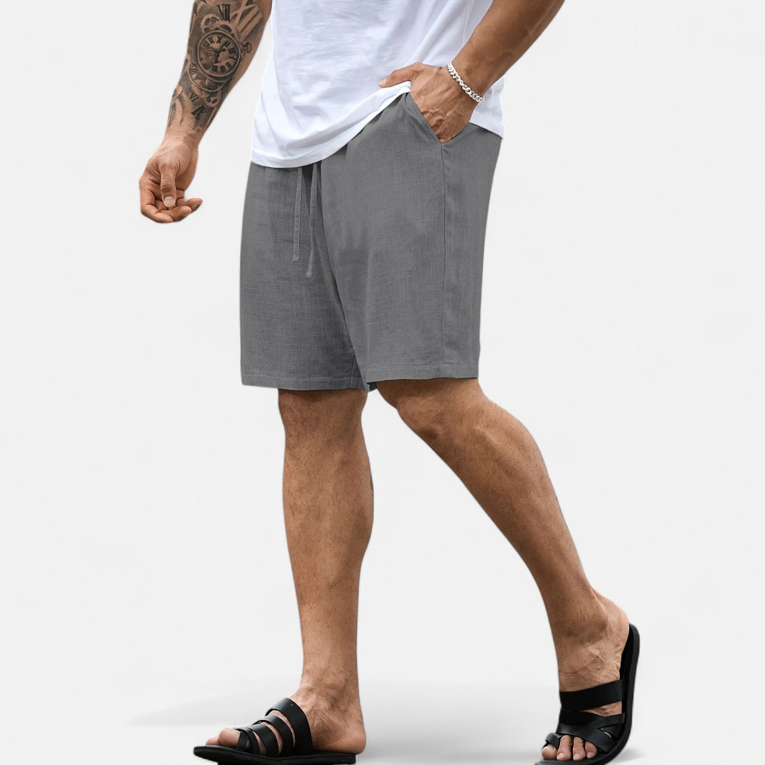 Dorevelle | Men’s Linen Blend Shorts – Riviera Resortwear