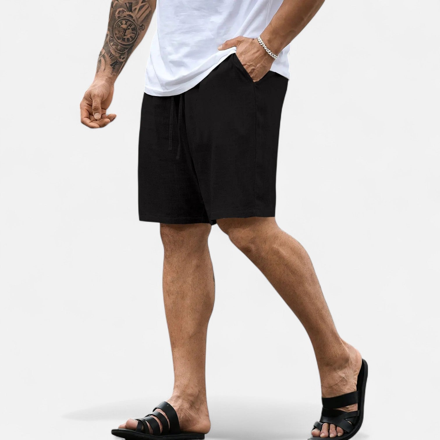 Dorevelle | Men’s Linen Blend Shorts – Riviera Resortwear
