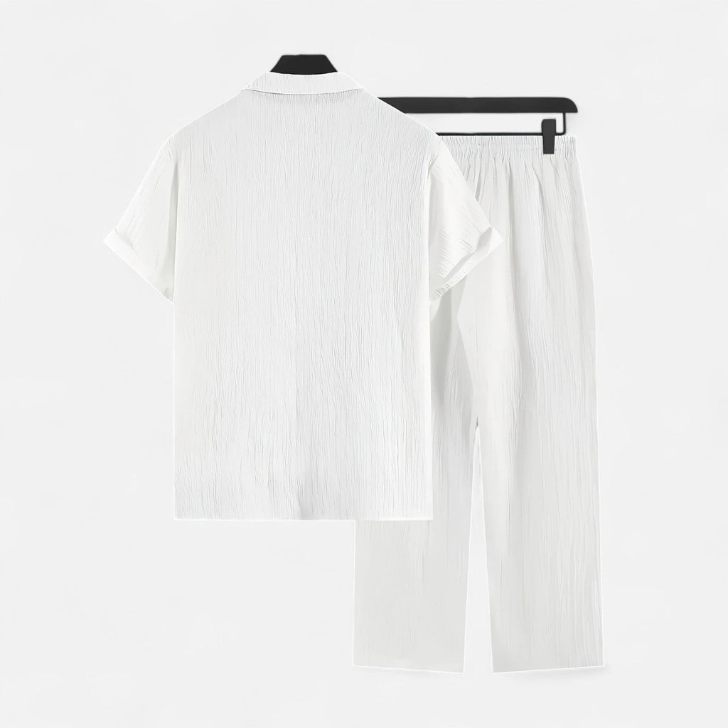 Dorevelle | Men’s Linen Set – Riviera Button-Up Ease