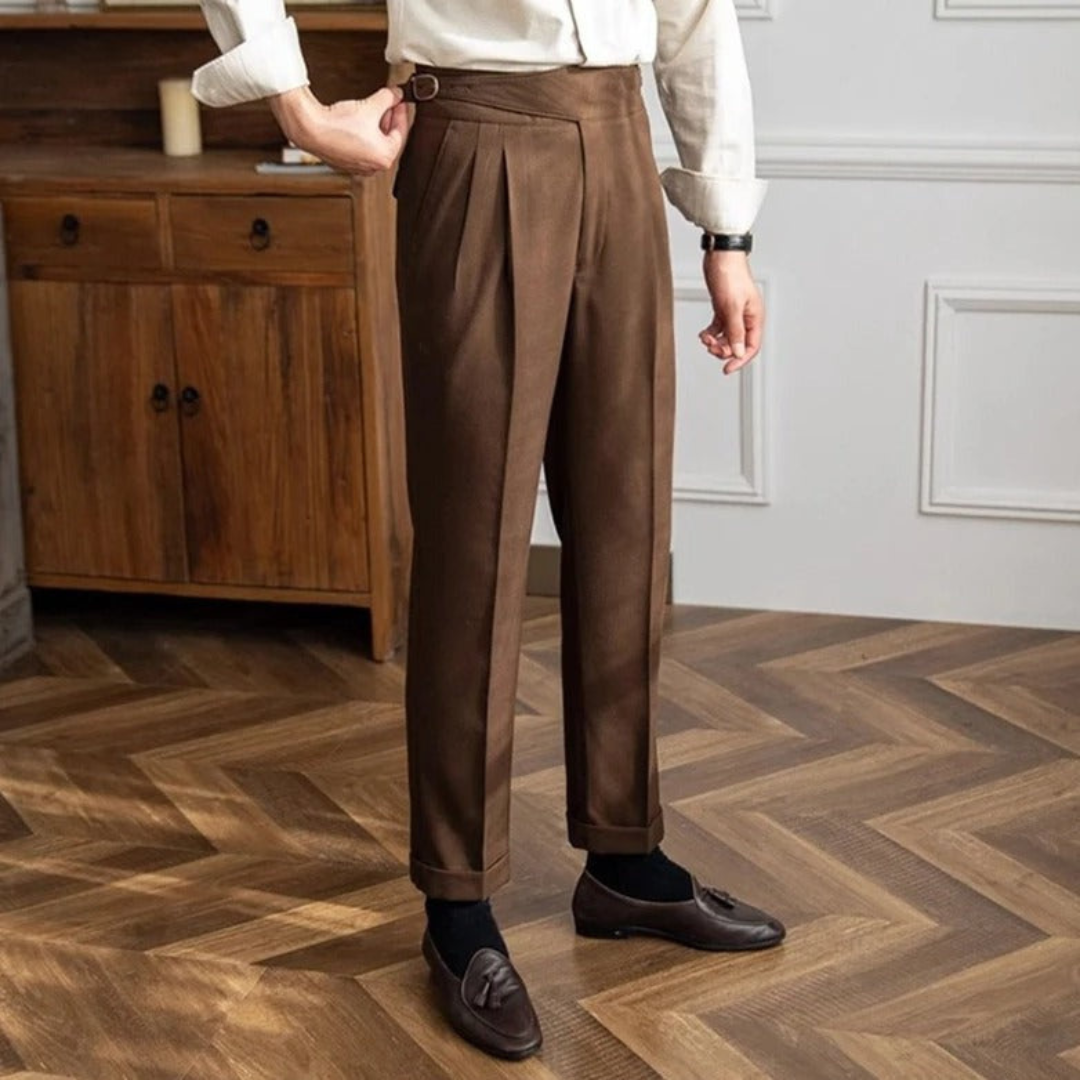 Men’s Formal High-Waisted Trousers