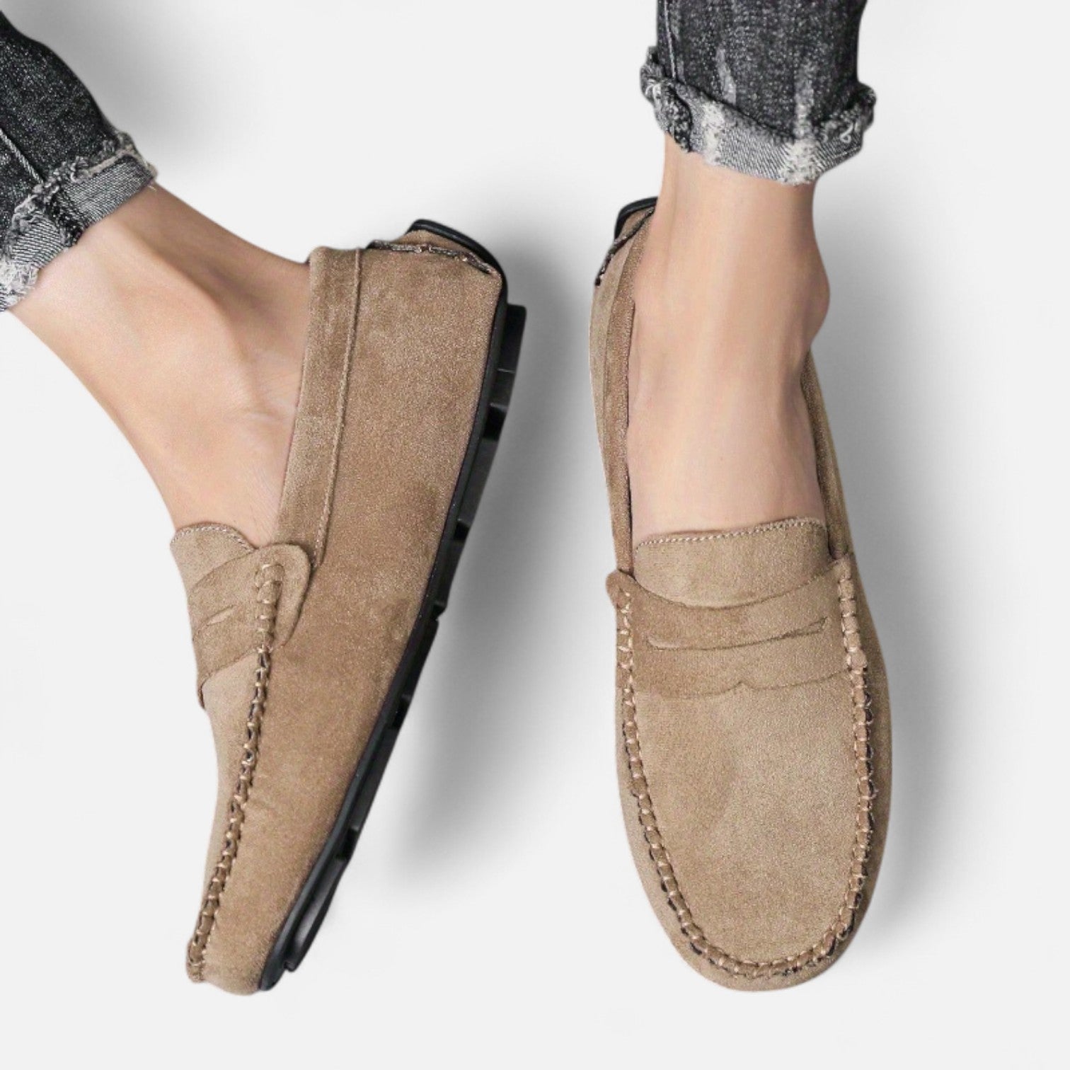 Dorevelle | Men's Leather Slip-On Loafers