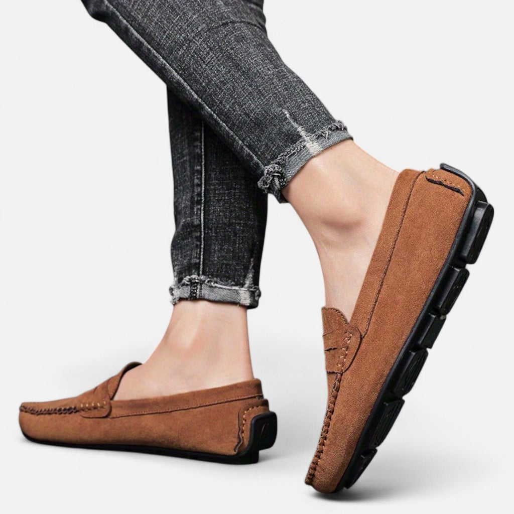 Dorevelle | Men's Leather Slip-On Loafers