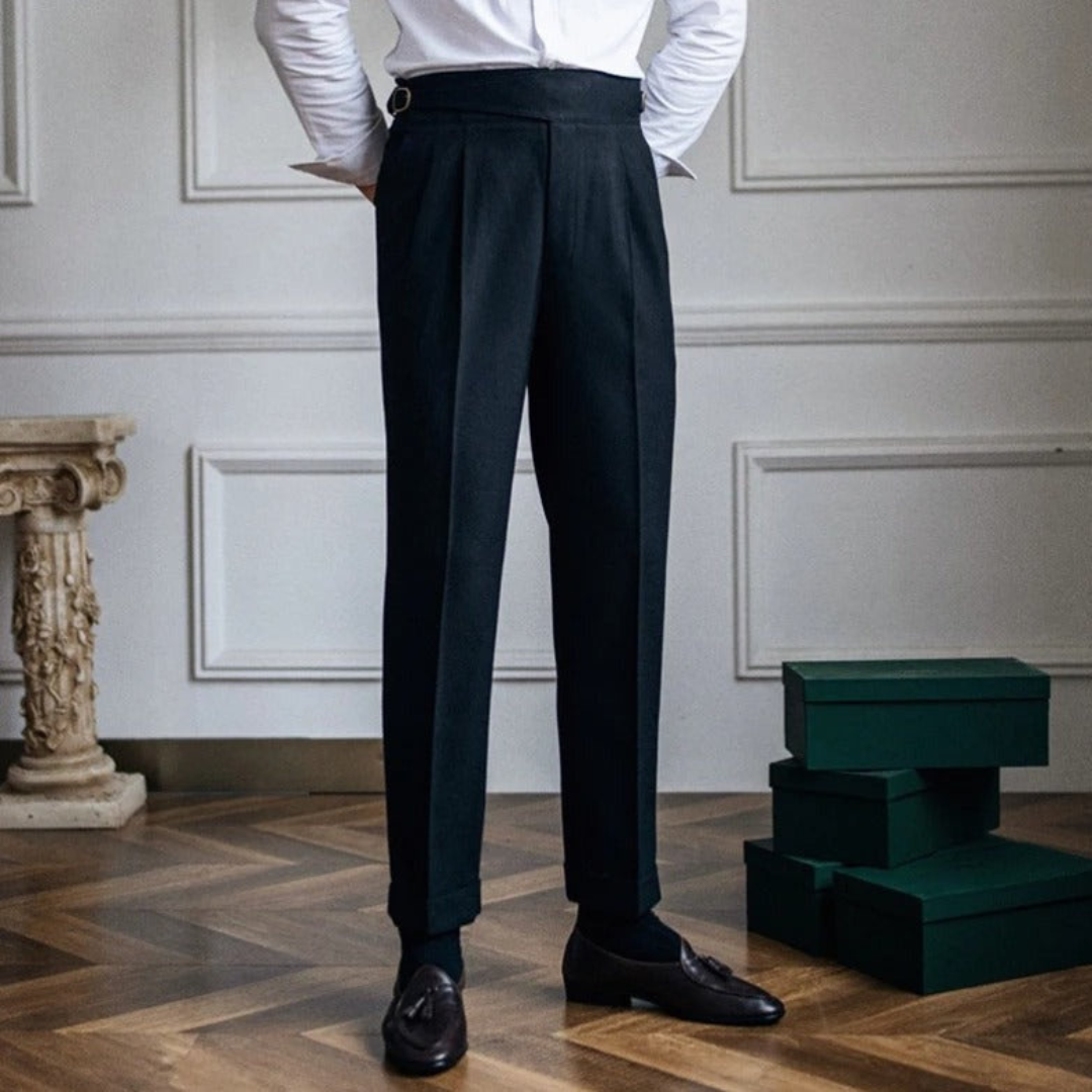 Men’s Formal High-Waisted Trousers