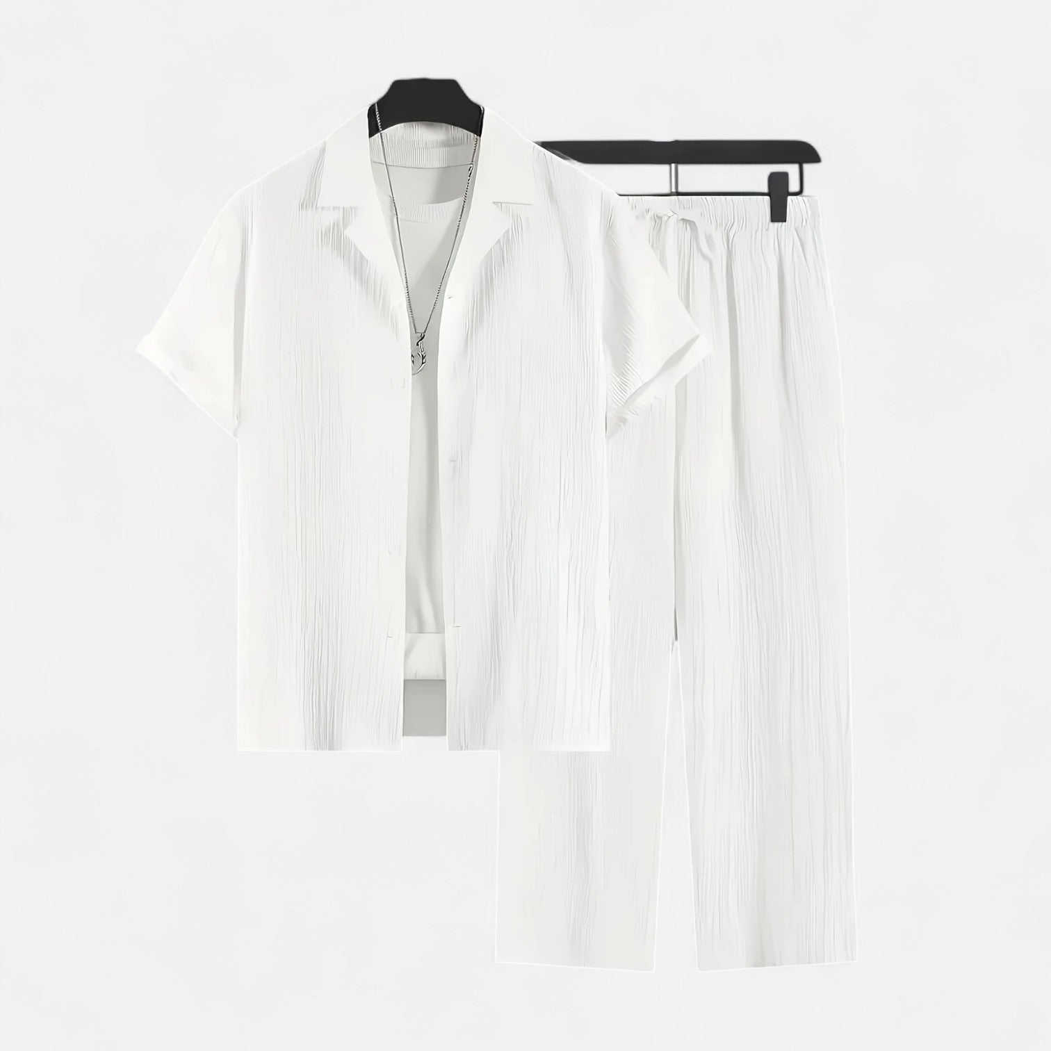 Dorevelle | Men’s Linen Set – Riviera Button-Up Ease