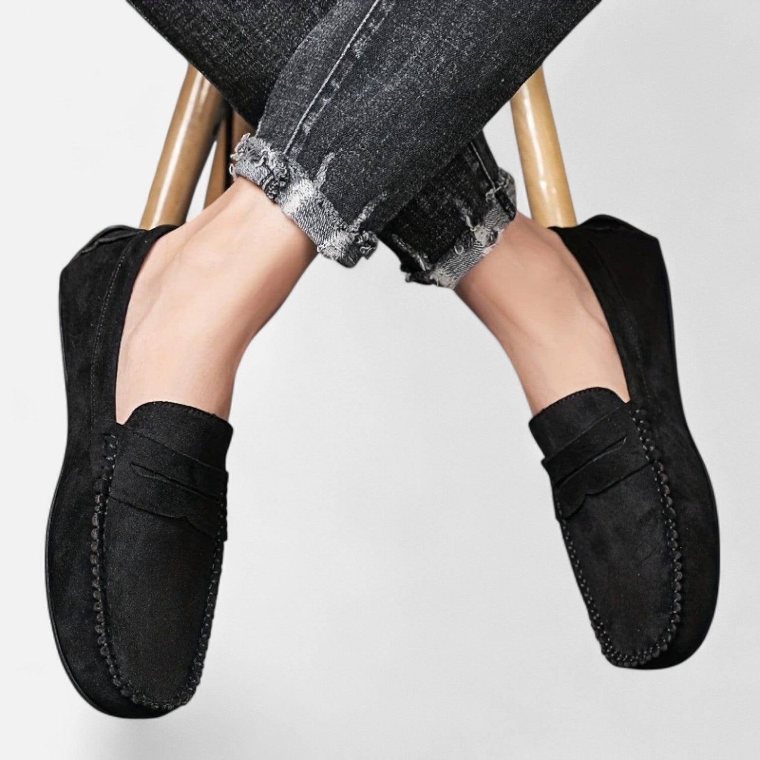 Dorevelle | Men's Leather Slip-On Loafers