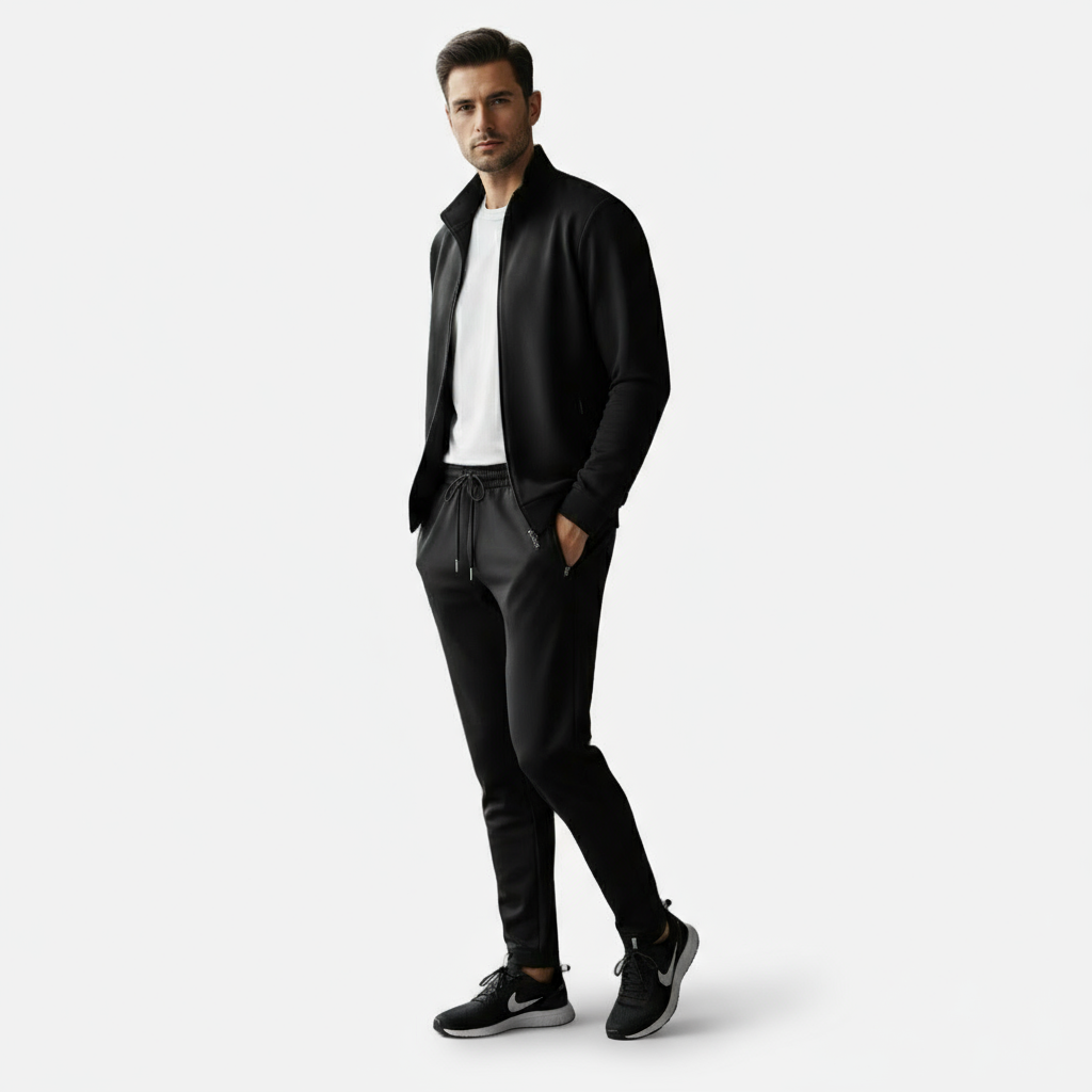 Dorevelle | Men’s Athleisure Set – Zip-Up Track Suit