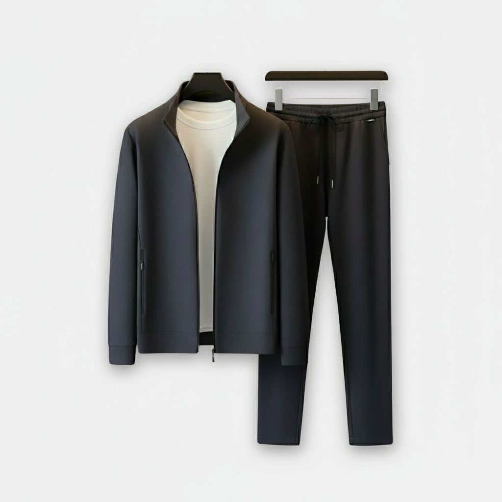 Dorevelle | Men’s Athleisure Set – Zip-Up Track Suit