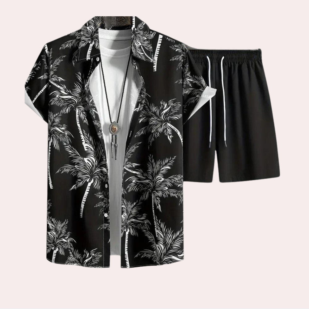 TropicWave Set | Palmprint & Short | Zomerse Vibe in Stijl