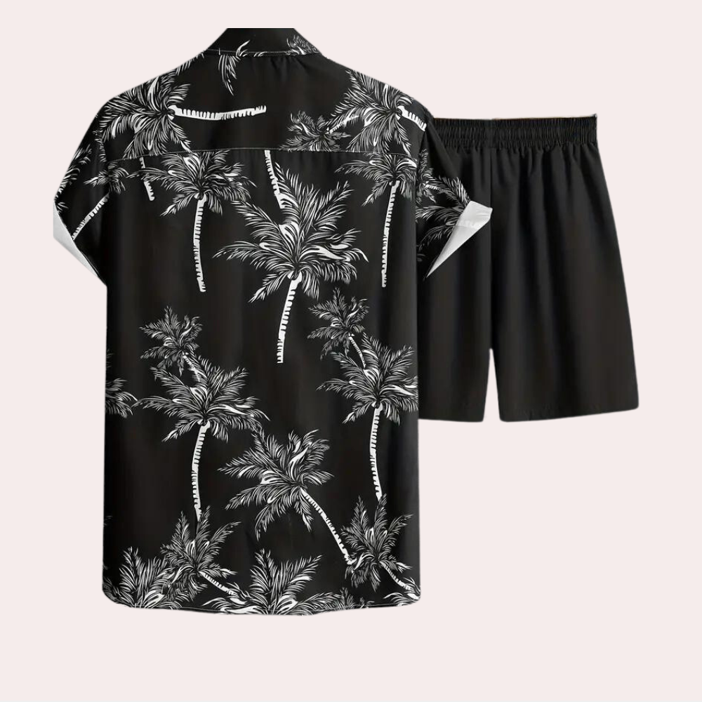 TropicWave Set | Palmprint & Short | Zomerse Vibe in Stijl