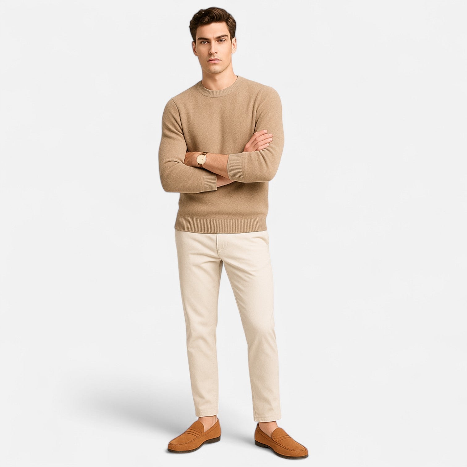 Dorevelle | Men's Leather Slip-On Loafers