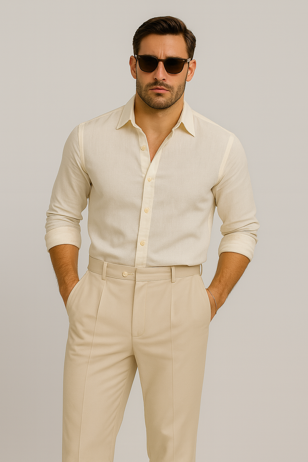 Nurozis | Men's Classic Summer Linen Set