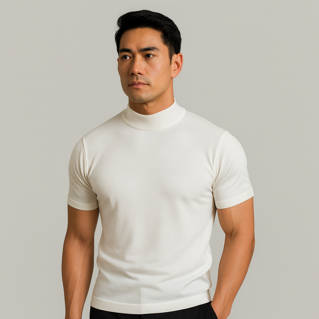 Marko Laurent | Luxe Heren T-shirt met Hoge Hals