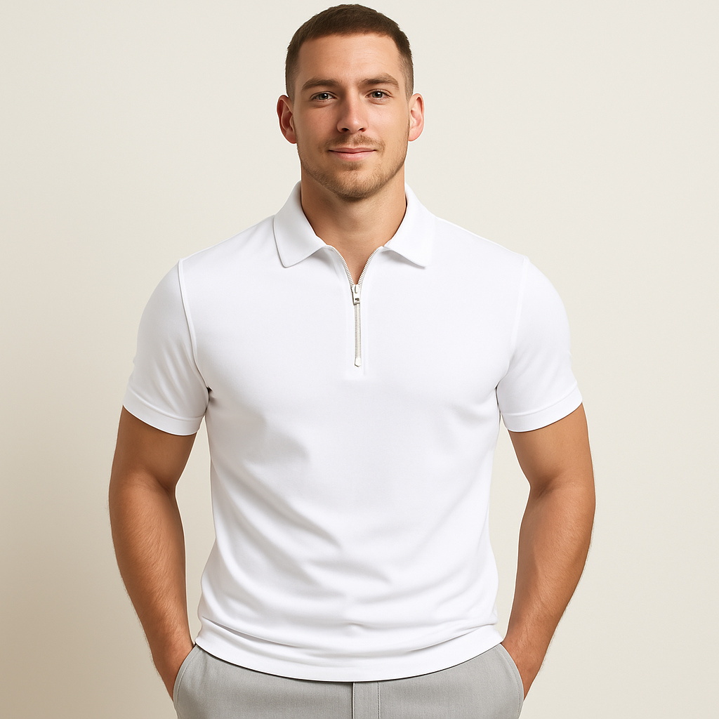 Lorenzo Baptiste | Casual Herenpolo met Rits