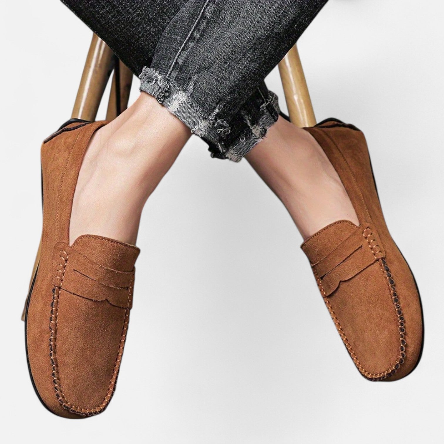Dorevelle | Men's Leather Slip-On Loafers