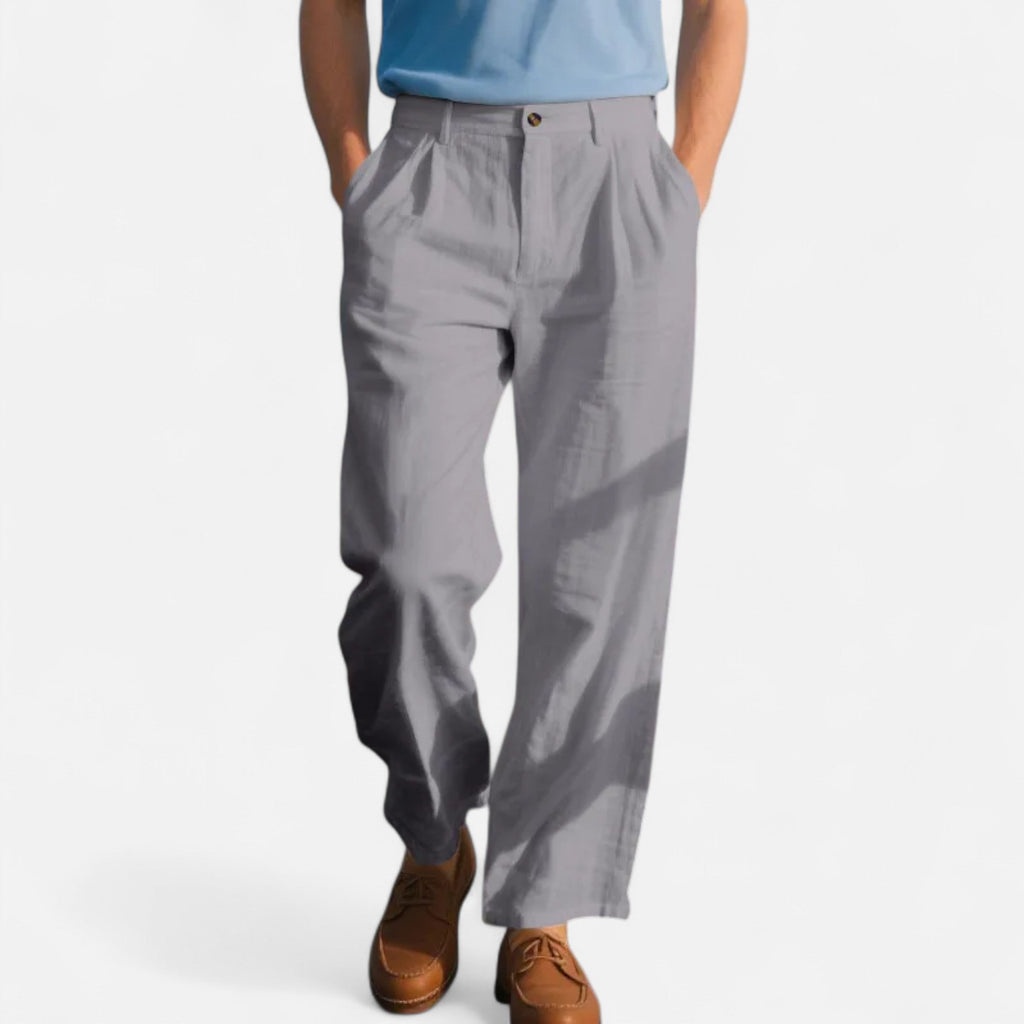 Dorevelle | Men’s Linen Trousers – Straight-Leg Business Classic