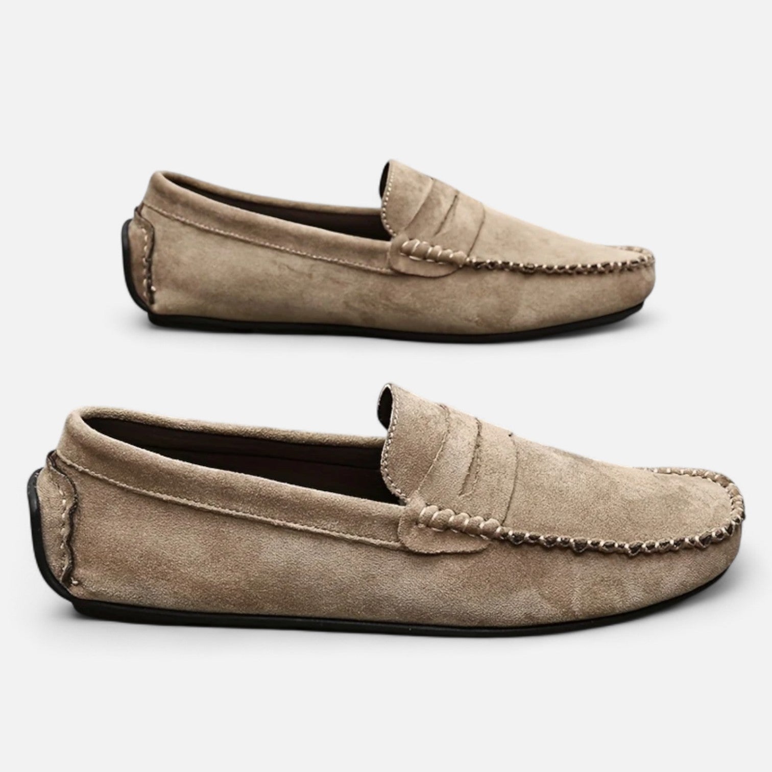 Dorevelle | Men's Leather Slip-On Loafers