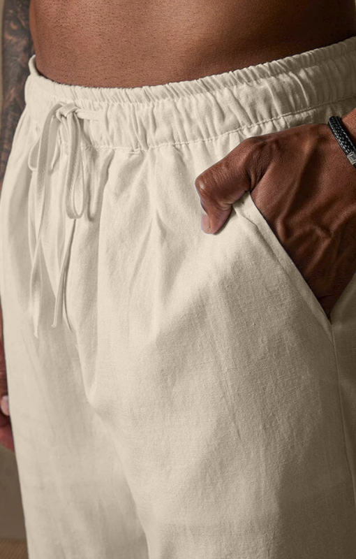 Sea Side Linen Trousers - Beige