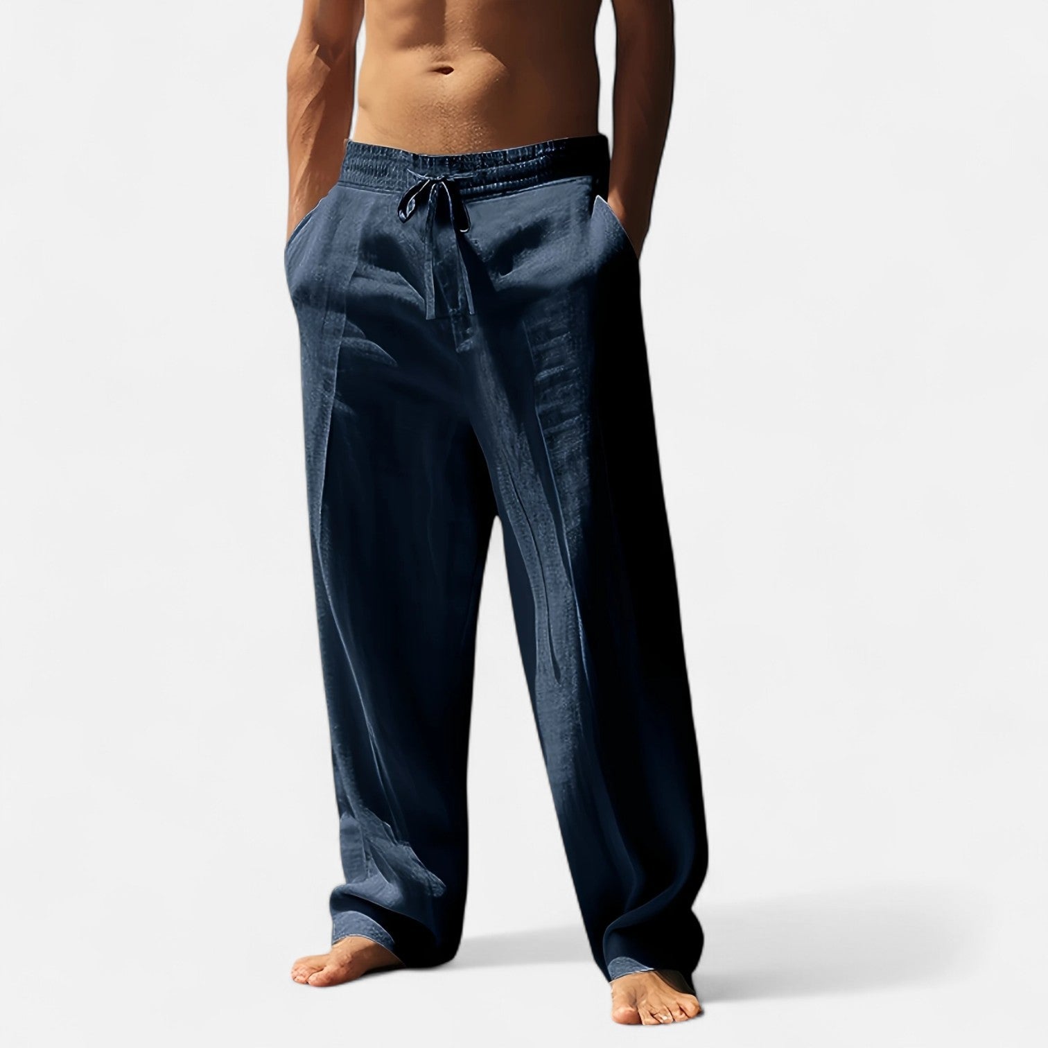 Dorevelle | Men’s Relaxed Linen Autumn Pants – Riviera Ease