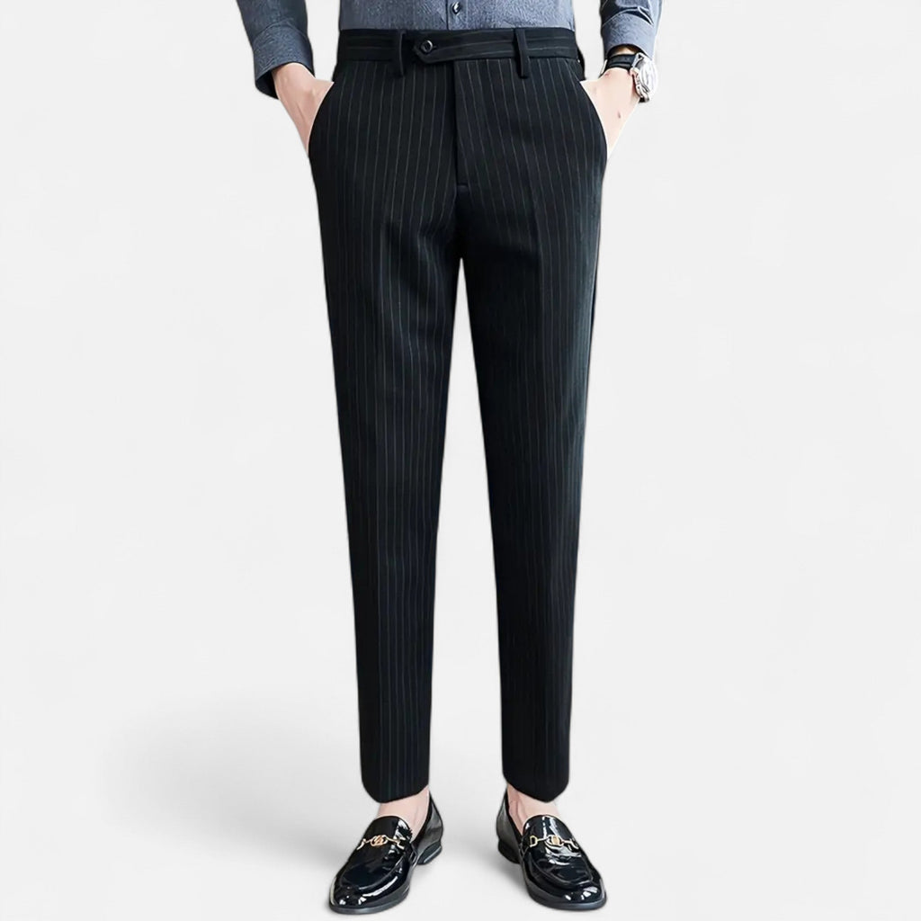 Dorevelle | Men’s Striped Trousers – Slim Business Elegance