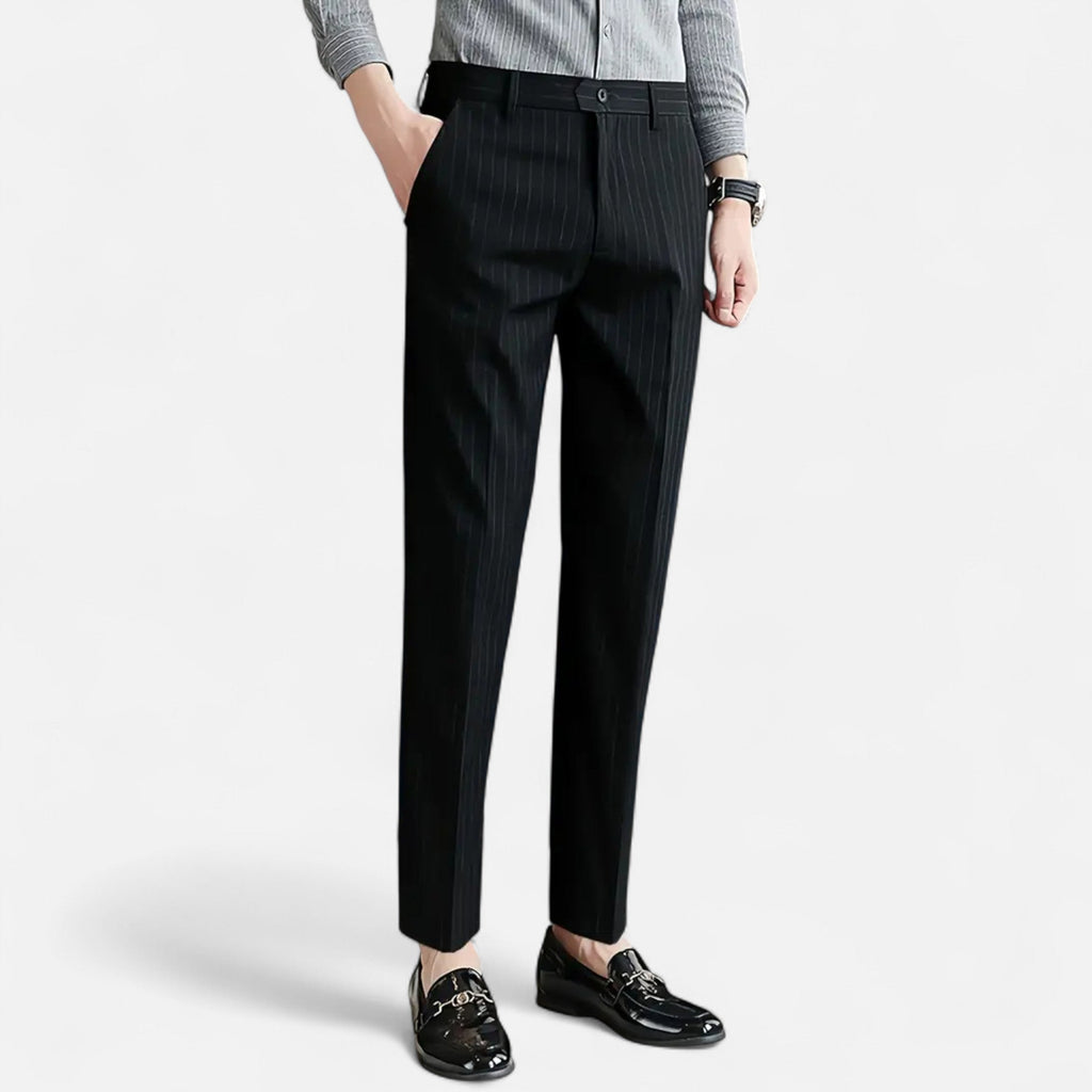 Dorevelle | Men’s Striped Trousers – Slim Business Elegance