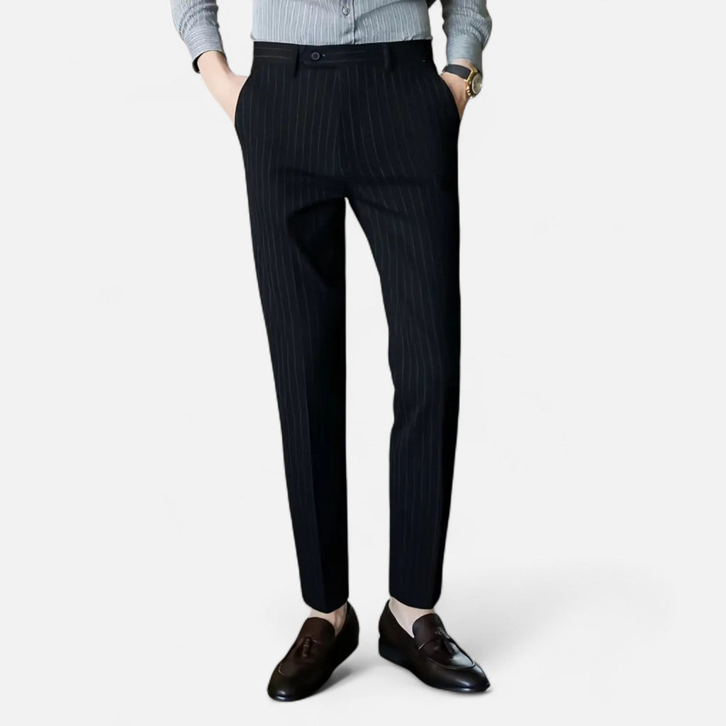 Dorevelle | Men’s Striped Trousers – Slim Business Elegance