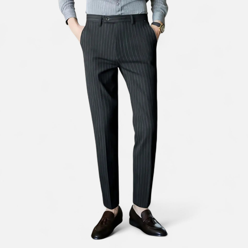 Dorevelle | Men’s Striped Trousers – Slim Business Elegance