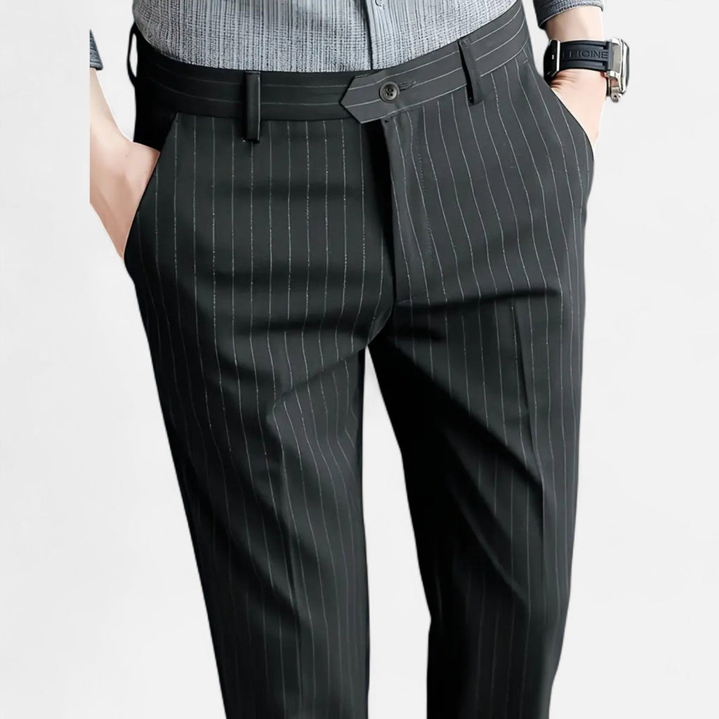 Dorevelle | Men’s Striped Trousers – Slim Business Elegance
