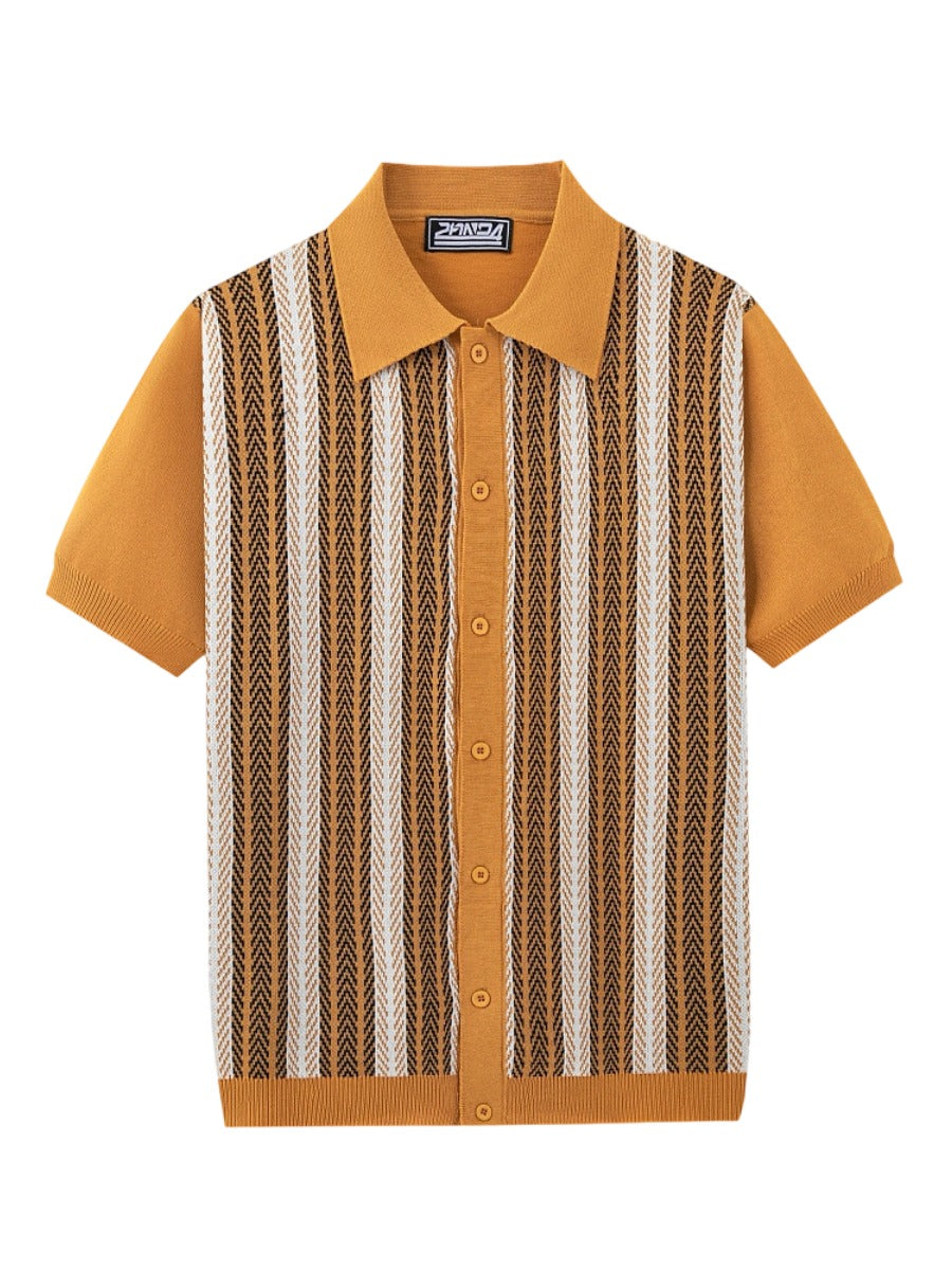 Nurozis | Men's Knitted Cuban Shirt